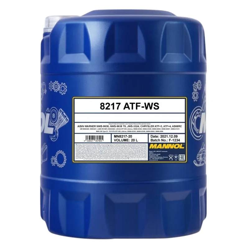 Синтетикалық трансмиссия сұйықтығы 8217 MANNOL ATF WS 20 л